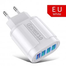 48W QC3.0 Бързо зарядно 4USB EU стандарт 4 порта, Подходящо за  Android iPhone и други устройства
