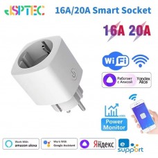 EWeLink EU Смарт Контакт 16А WiFi с контрол на потреблението тайминг и Гласов контрол  Yandex Alice Маруся Alexa Google Assita