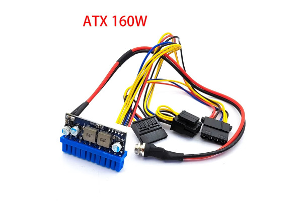 Безшумно мини компютърно захранване 12V-вход, 160W-изход - кабели и преходници - 14309 - nextbg.com