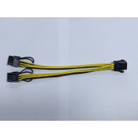 6 пин към 2х 8 (6+2) pin PCI Express захранващ кабел