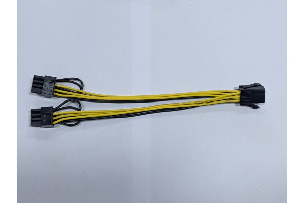 6 пин към 2х 8 (6+2) pin PCI Express захранващ кабел - кабели и преходници - 14415 - nextbg.com
