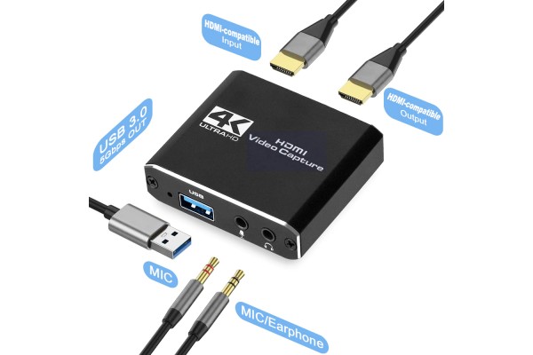 HDMI - USB 3.0 Video Capture Card - Game Live Streaming / Record - кабели и преходници - 14703 - nextbg.com