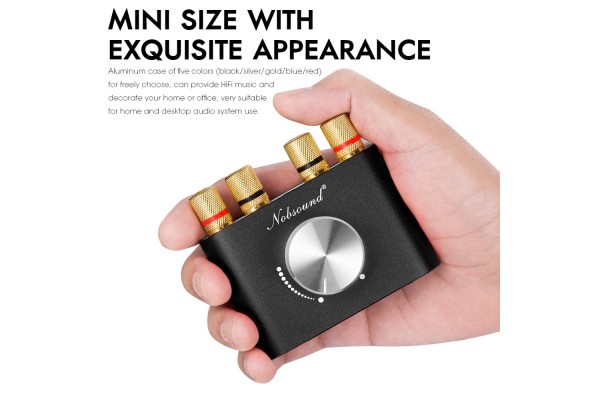 Nobsound Mini Bluetooth цифров Hifi аудио усилвател 50W+50W - DAC - Цифрово Аналогов Конвертор - NS-01G - nextbg.com