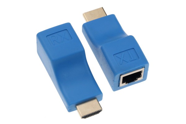 HDMI Extender/удължител с RJ45 порт/LAN кабел FullHD до 30м - кабели и преходници - 14026 - nextbg.com