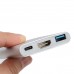 Алуминиев Type-C(USB-C) хъб към HDMI/USB 3.0/Type-C (конвертор) - кабели и преходници - 14115 Алуминиев Type-C(USB-C) хъб към HDMI/USB 3.0/Type-C (конвертор) - кабели и преходници - 14115 - nextbg.com