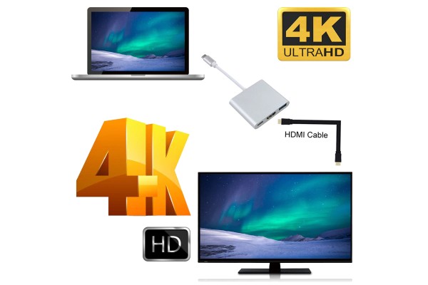 Алуминиев Type-C(USB-C) хъб към HDMI/USB 3.0/Type-C (конвертор) - кабели и преходници - 14115 Алуминиев Type-C(USB-C) хъб към HDMI/USB 3.0/Type-C (конвертор) - кабели и преходници - 14115 - nextbg.com