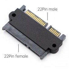 Конектор SATA 22-Pin (7+15) мъжко към SATA 22-pin женско за удължаване 2.5"/3,5" HDD/SSD