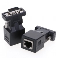 Адаптер, удължител от VGA букса към Lan (мрежов) кабел RJ45 - 2 броя