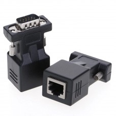 Адаптер, удължител от VGA букса към Lan (мрежов) кабел RJ45 - 2 броя