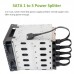 Разклонител/сплитер на захранващ SATA кабел към 5 x SATA hdd сплитер - кабели и преходници - 14412 - nextbg.com