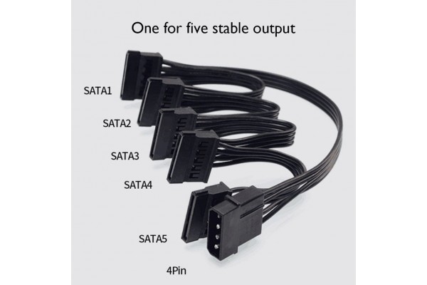 Разклонител на захранващ Molex / SATA кабел за 3.5" hdd Power spliter - кабели и преходници - 14411 - nextbg.com