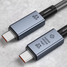 USB 4 Type-C Кабел 240W PD / 40Gbps / 8K / E-Marker Chip съвместим Thunderbolt 3 4