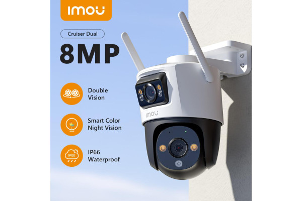 IMOU Cruiser Dual 8MP (5+3MP) Двойна въртяща се WiFi IP камера - Камери за видеонабюдение - 900145 - nextbg.com