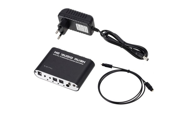 HD Audio Rush 5.1 Channel Външен аудио декодер DAC с 6-канален изход + Захранване - Аудио усилватели и DAC - 14624 - nextbg.com