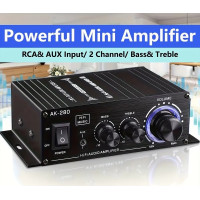 AK-280 компактен Hi-Fi стерео усилвател 2 × 40 W с RCA и AUX вход