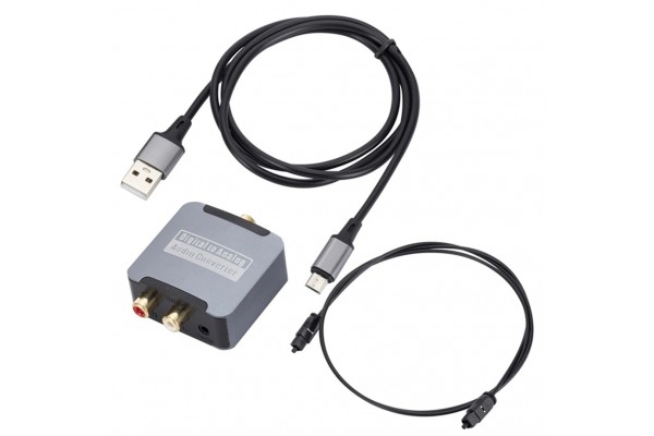 Цифрово-аналогов преобразувател DAC Optical/Toslink/SPDIF, Coaxial към RCA/чинчове - Аудио усилватели и DAC - 14605 Цифрово-аналогов преобразувател DAC Optical/Toslink/SPDIF, Coaxial към RCA/чинчове - Аудио усилватели и DAC - 14605 - nextbg.com