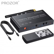 Цифров към аналогов аудио конвертор DAC "PROZOR" 192kHz с Bluetooth/блутут и дистанционно