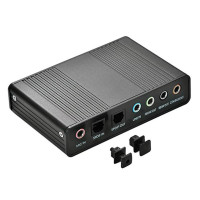 Външна USB звукова карта 5.1 / 6-канална с оптичен S/PDIF вход и изход
