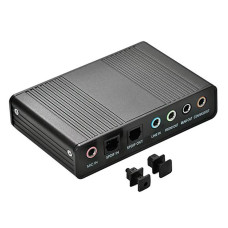 Външна USB звукова карта 5.1 / 6-канална с оптичен S/PDIF вход и изход