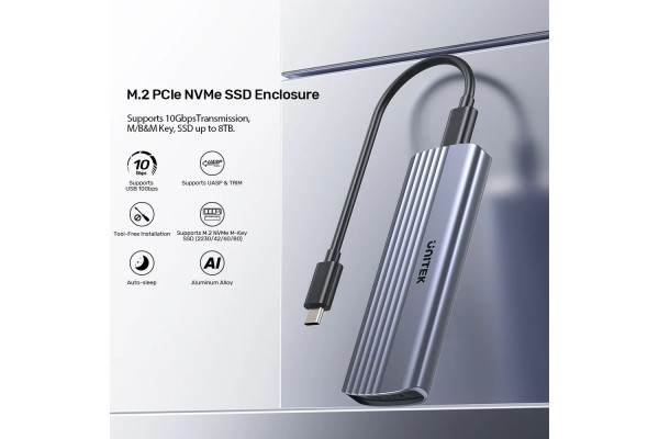 USB Външна кутия за SSD M.2 NVMe 10Gbps USB 3.1 Type-C/A - кабели и преходници - 14219 - nextbg.com