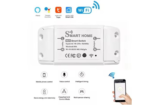 TUYA WiFi Реле Суич Switch Relay Module DIY MINI Home Switch SmartLife APP Wireless Voice Remote Control Timer Switch Alexa - Smart продукти - 16004 - nextbg.com