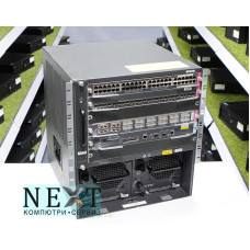 Cisco Chassis: Catalyst 6500-E; Module: WS-X6148A-GE-TX, WS-X6724-SFP, WS-X6516-GBIC, WS-SUP720-3B, Two 3000W Power Supplies (AA23200) Grade A