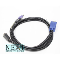 Mixed major brands KVM VGA Male to VGA with USB + PS/2 Male Cable Grade A