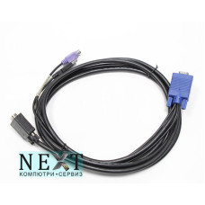 Mixed major brands KVM VGA Male to VGA with USB + PS/2 Male Cable Grade A