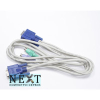 Mixed major brands KVM VGA Male to VGA with PS/2 Male Cable Grade A