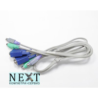 Mixed major brands KVM VGA with PS/2 Male to VGA with PS/2 Male Cable Grade A