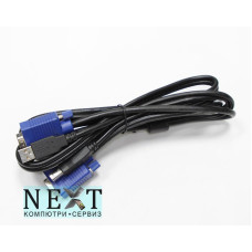 Mixed major brands VGA Male + USB A to VGA Female + USB B Cable Grade A