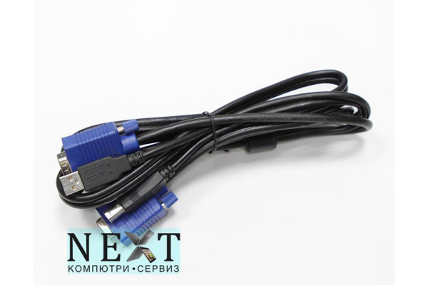 Различни марки VGA Male + USB A to VGA Female + USB B Cable А клас - кабели и преходници - 280070022 - nextbg.com